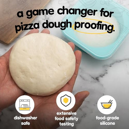 PLUS 1000ml Pizza Dough Proofing Containers, 2-Pack, Blue - color: Blue