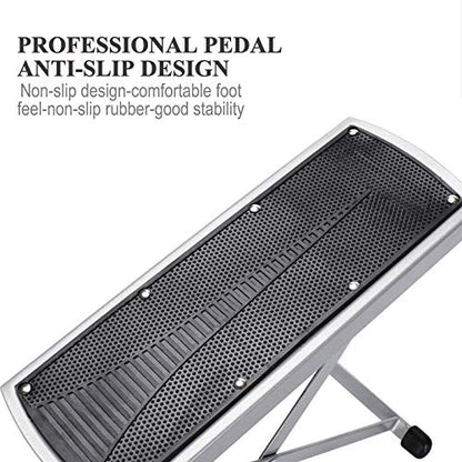 Pedicure Foot Rest, Non-Slip Foot Stand with Toe Separator, Black - color: Black