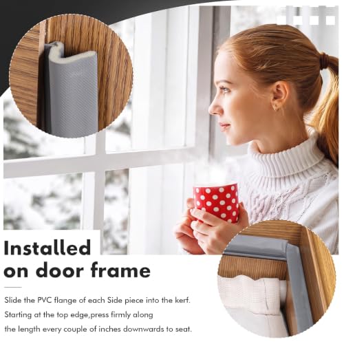 BBTO 40 Feet Weather Stripping Door Window Seal V-Shaped Foam Kerf,Grey - color: Gray, size: 40 Feet
