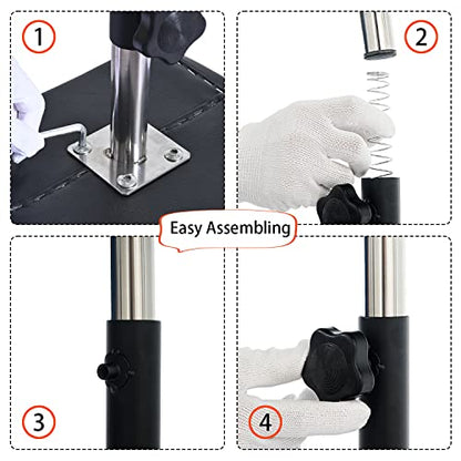 Pedicure Manicure Footrest Adjustable Height Stand Beauty SPA Salon Nail Care Black - color: Black
