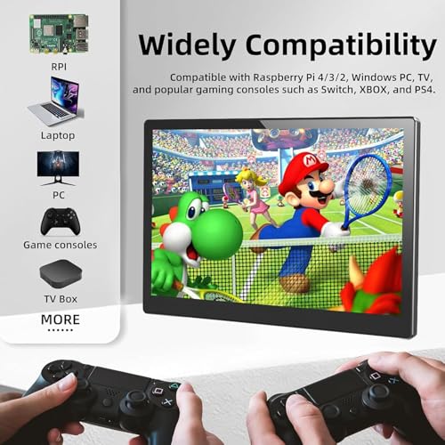 10.1 Inch Touchscreen for Raspberry Pi,1280 * 800,HDMI USB-C(Dark) - color: dark