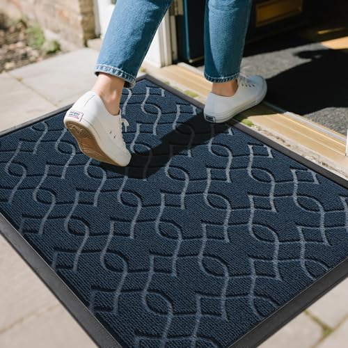 Yimobra Outdoor Mats for Front Door 29.5x17, All-Season Doormat, Blue - color: Blue, size: 29.5x17 Inch