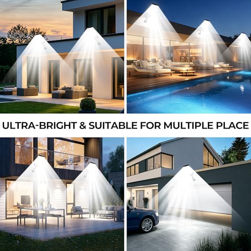 2 Pack Solar Street Lights Outdoor for Outside, Commercial Outdoor Solar Lights for Yard Parking Lot, Solar Motion Lights Waterproof, LED Solar Garden Lights Dusk to Dawn - size: 2 Pack