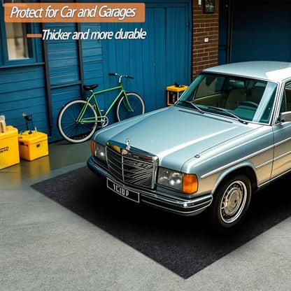 17 x 7.4 FT Garage Floor Mat for Under Cart,Oil Spill Mat with Weather Back - color: 17 X 7.4 Ft