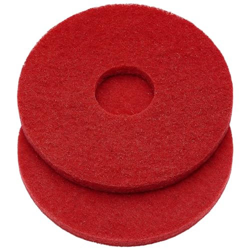 Teenyyou 2 Pcs 20" Red Floor Buffer Pads for Machine - color: Red, size: 20"