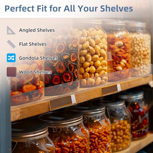 Nalwort 22 Pcs Retail Gondola Shelving Front Fence, Clear PET Shelf Fence with 1/4" Holes and Screws, Front Lips Barrier for Retail Store Display Rack, 3" H x 48" L - size: 3" H x 48" L