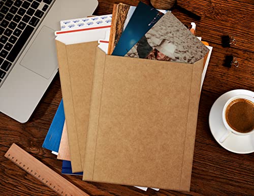 ValBox 9x11.5 Self Seal Photo Document Mailers 25 Pack Stay Flat Brown Cardboard Envelopes, 9.25 x 11.75 Inches - color: Brown