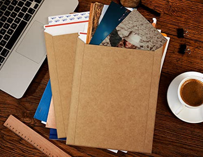 ValBox 9x11.5 Self Seal Photo Document Mailers 25 Pack Stay Flat Brown Cardboard Envelopes, 9.25 x 11.75 Inches - color: Brown