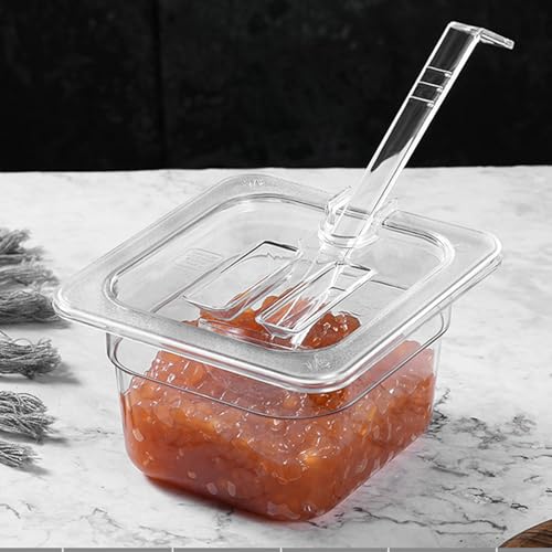 12 Pcs Clear Plastic Table Pan Lid, 1/6 Size Polycarbonate Lids