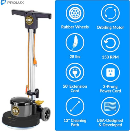 Prolux PLC13 13" Heavy Duty Single Pad Commercial Polisher Floor Buffer Machine Scrubber