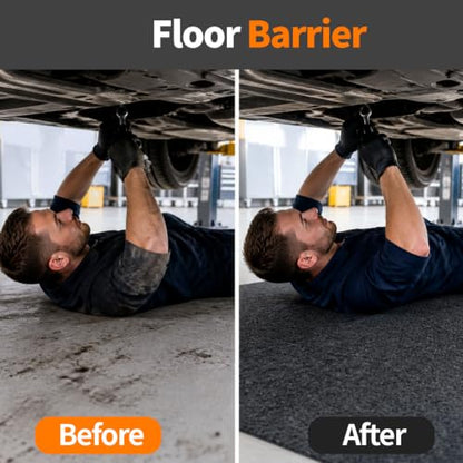 Oil Mat for Garage Driveway 72x60" 1/4" Thick Oil Drip Rubber Mat Under Car