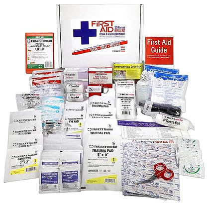 OSHA & ANSI 2021 Class B Refill Kit, 50 Person, 208 Pieces-First Aid Refill - size: Kit