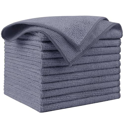 AIDEA Microfiber Cleaning Cloth Grey 10PK, Microfiber Towels 12"×12" - color: Grey, size: 10PK