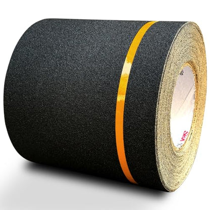 S&X Anti Slip Tape 6in x 60ft Grip Tape for Stairs & Ramps, Reflective - color: Black/Reflective, size: 6" X 60'
