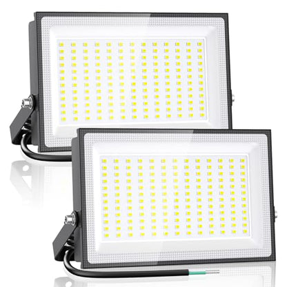 Onforu 150W LED Flood Light Outdoor,15000LM Security Lights, IP66 Waterproof Outdoor Floodlight, 2 Pack 6500K Daylight White LED Exterior Lighting for Basketball Court, Stadium, Playground