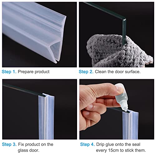 uxcell Trim Seal, PVC U-Seal Channel Edge Protector Sheet, Fits 1.5-2mm Edge 5Meters/16.4Ft Length, 0.24" Height Transparent - size: 16.4Ft x0.24"