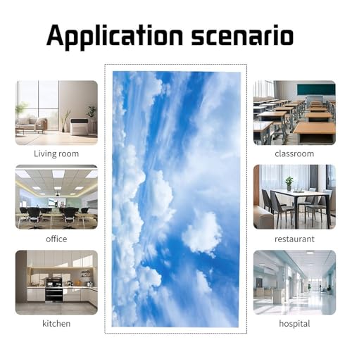 2Pcs Fluorescent Light Covers, Beautiful Clouds Magnetic Light Shield for Classroom Office Home, 2 x 4 ft - color: Color-14
