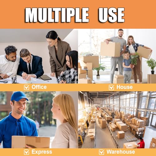 COSIMIXO Heavy Duty Clear Packing Tape 2.5Mil x 1.88" x 55Yards, 6 Rolls with Dispenser, Industrial Transparent Packaging Tape for Shipping Moving Sealing - size: 2.5Mil x 1.88" x 55Yds 6-Pack