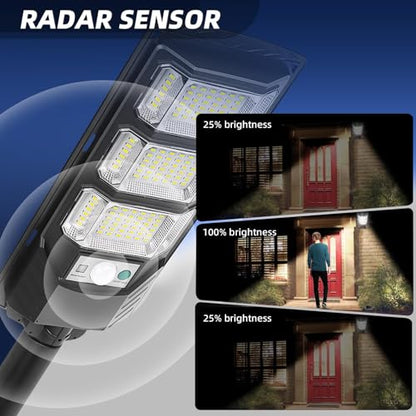 FOWSEEK 4 Pack Solar Flood Lights Outdoor, Solar Lights Outdoor Waterproof with Remote Control, Motion Sensor Outdoor Lights for Garden Patio Yard - size: 144LED 4Pack