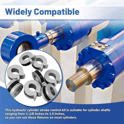 2 Sets Stroke Control Kit for Hydraulic Cylinders with Thumb Tabss - size: 2 Sets
