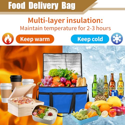 PEASUG Insulated Food Delivery Bag, XXXL Catering Bag for Keep Food Warming - color: Blue, size: XXX-Large