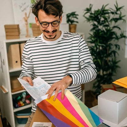 Oududianzi Poly Mailers 10x13, 100Pack Shipping Bags, Plastic Packaging Bags, Self-Seal Polymailers, Mailers Poly Bags, Package Bags for Small Business and Clothing - color: Retro Rainbow, size: 10x13 - 100Pack