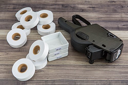 Perco Pricing Labels for Garvey 18-6 One Line Price Gun Gx1812 (18-6, Starter Kit White): Includes Price Gun, 5,000 White Pricing Labels and Preloaded Inker