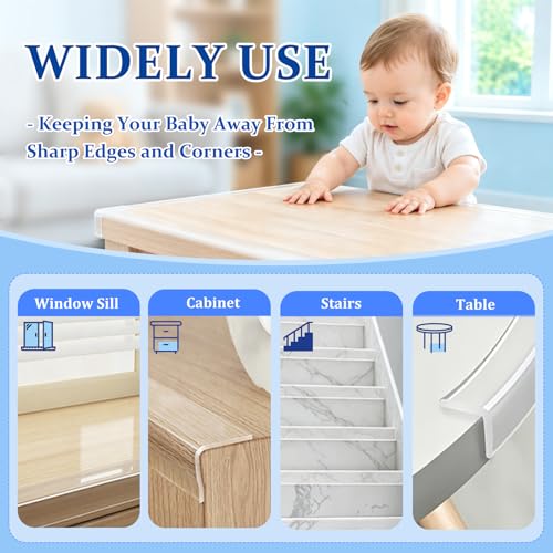 2.36in x 4ft Corner Protector for Baby,Clear Edge Protector Strip - size: 2.36IN x 4FT