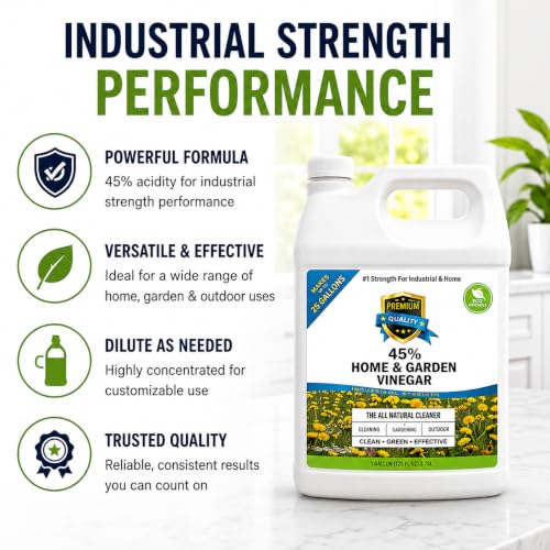 45% Vinegar Industrial Strength (Case of 2 - 320 Oz Gallon Refills) - size: 320 Fl Oz (Pack of 2), style: Refill (No Sprayer)