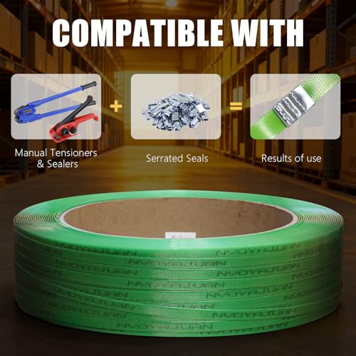 1/2"x.026"x5800ft Embossed Polyester (PET) Strapping Roll of 16"x6" Core Size 770lbs Break Strength - size: 1/2"x5800'