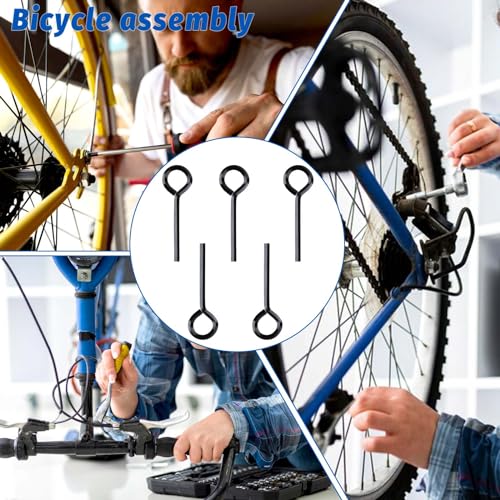 Abeillo 5 Pack 5/32 Allen Wrench Standard Hex Dogging Key with Full Loop, Solid Metal Allen Key Set for Push Bar Panic Exit Devices - size: 5/32in