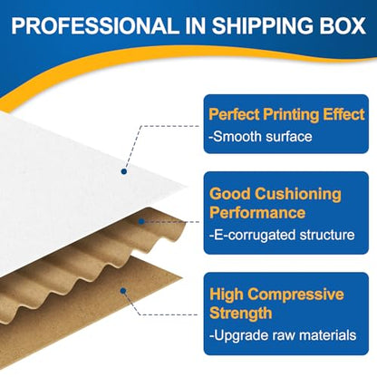 Famagic 30 Pack 11x8x2 White Shipping Boxes for Small Business, Gifts - color: White, size: 11x8x2" 30pcs