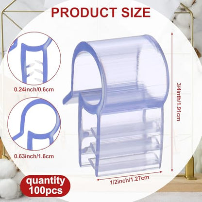 Kathfly 100 Pcs Gridwall Sign Holder Clips 1/2 In, Wire Shelf Label Holder - size: 1/2 Inch