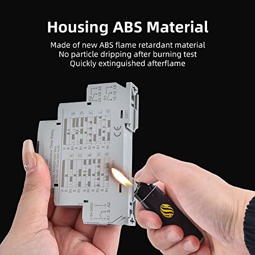 CNAODUN Multifunctional Time Delay Relay Digtal Display Dual Outputs HYCRT8S-M2 AC/DC 24-240V Rotary Regulating Multifunction Time Relay DIN Rail Mount Type - size: HYCRT8S-M2,Dual Outputs Multifunction