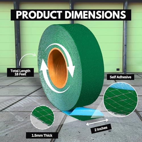 DuraMark RPT-750 Reflective Pavement Marking Tape, Green, 2 in x 18 ft - color: Green, size: 2 Inch x 18 Ft