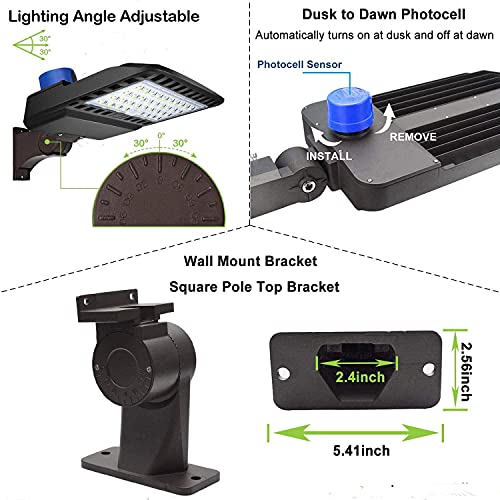 ledmo 150W LED Parking Lot Light Dusk to Dawn Outdoor Lighting 3 Pack - size: 200W/3 Pack