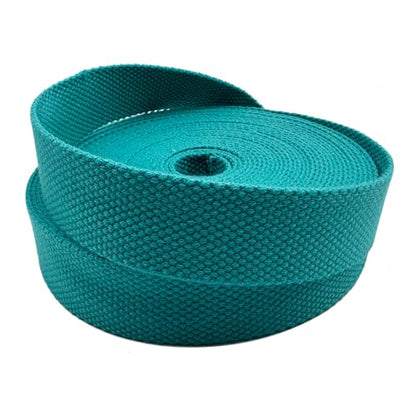 1 Inch Heavy Cotton Webbing 10 Yard Webbing Straps for Bags Handles,Tote Bag Webbing，Cloth Belt,Making Outdoor Supplies - color: Peacock Blue