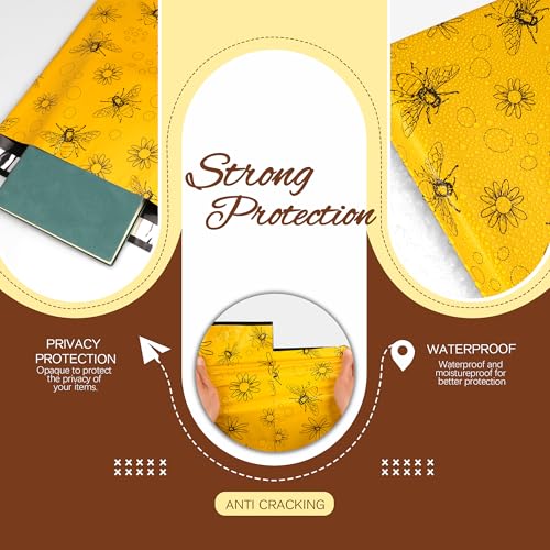 Cute Poly Mailers 10x13 Inch 25 Pcs, Bees Printed - color: Bees, size: 10x13 Inch 25Pcs