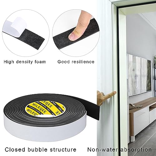 Single-Sided Adhesive Foam Tape EVA Black,0.8in x 16.4FT - color: Black, size: 0.8 Inch x 16.4 FT