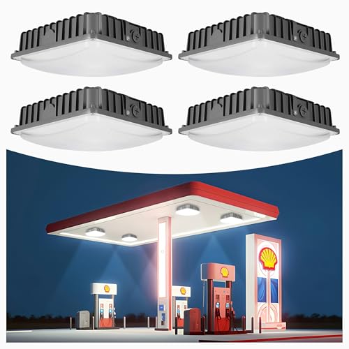 100W LED Canopy Light 4Pack: 100W, 5000K, 150LM/W, 100-277VAC, ETL Listed - size: 100W-5000K