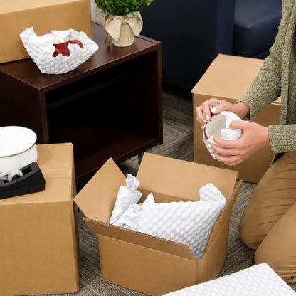 Elementree Paper Bubble Wrap Sheets for Packing, Moving, & Shipping - 12" x 12" x 250' - Eco-Friendly White Bubble Paper - Recyclable Cushioning Wrap - Made in the USA (01944) - size: 12" x 12" x 250' White
