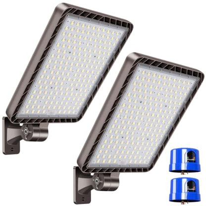 480W LED Parking Lot Light Dusk to Dawn Photocell 5000K 2Pack - size: 480W/Wall Mount/2PC