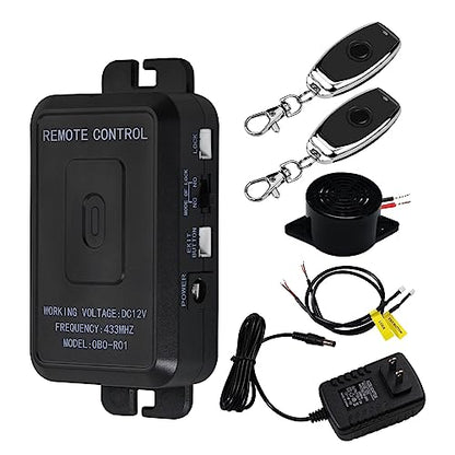 YiToo 12VDC Remote Control Switch 433MHz with DC Power Connector & Buzzer Specially for Access Control Door Lock (Without Lock) - style: Without Lock