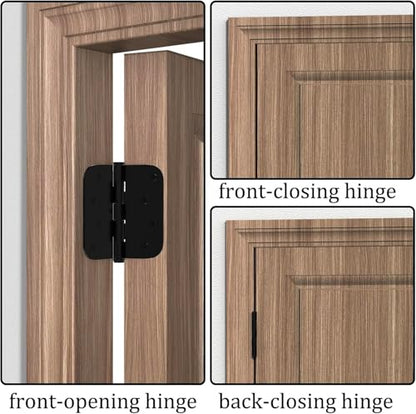 Bartuda Ball Bearing Door Hinges, 4" Stainless Steel Matte Black, Pack of 3 - color: 3 Pack Black, size: 4 inch - 3 pack