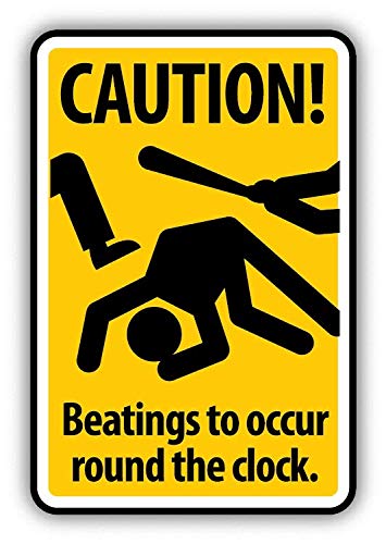 Caution Beatings to Occur Round The Clock 2" 18 Pack Planner Calender Scrapbooking Crafting Stickers