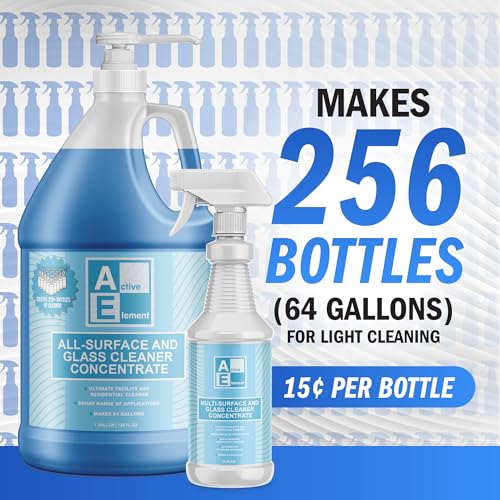 All Surface and Glass Cleaner Concentrate – Makes 64 Gallons | All Purpose Cleaner, Floor Cleaner, Bulk Concentrate - size: 1 Gallon (Pack of 1)
