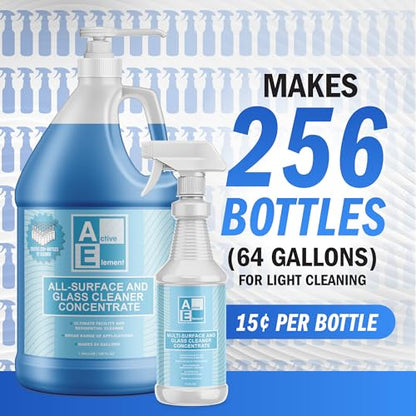 All Surface and Glass Cleaner Concentrate – Makes 64 Gallons | All Purpose Cleaner, Floor Cleaner, Bulk Concentrate - size: 1 Gallon (Pack of 1)