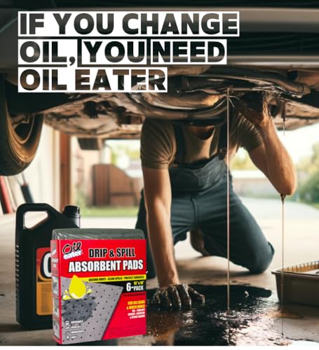 Oil Eater Drip&Spill Universal Pads-Absorbs Liquids | Soaks Oil,Grease, Coolant and Water-Based Fluids-Car, Truck, RV, Motorcycle and Tools, Grey, 15" x 18", AOA-BPL006-GREY, 6 Count (Pack of 6) - size: 15" x 18" (Pack of 6), style: 6-Pack-Grey