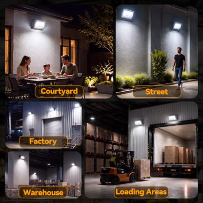 160W LED Wall Pack Light Dusk to Dawn, 25600LM 6500K Exterior Lights