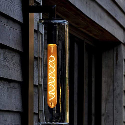 Leools Vintage LED Spiral Filament Bulb T10, 8.9inch Long Tubular Dimmable Edison Light Bulbs,E26 Base,Amber Glass,Warm White,2200K, 400LM(40W Equivalent), Pack of 4 - style: 8.9in(225mm)